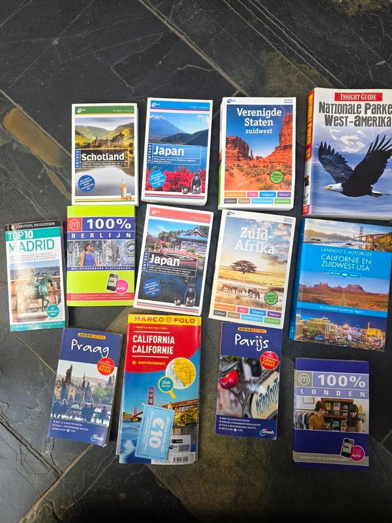 Diverse reisgidsen Japan, Zuid-Afrika, Verenigde Staten etc, Boeken, Reisgidsen, Afrika, Reisgids of -boek, Ophalen, Gelezen