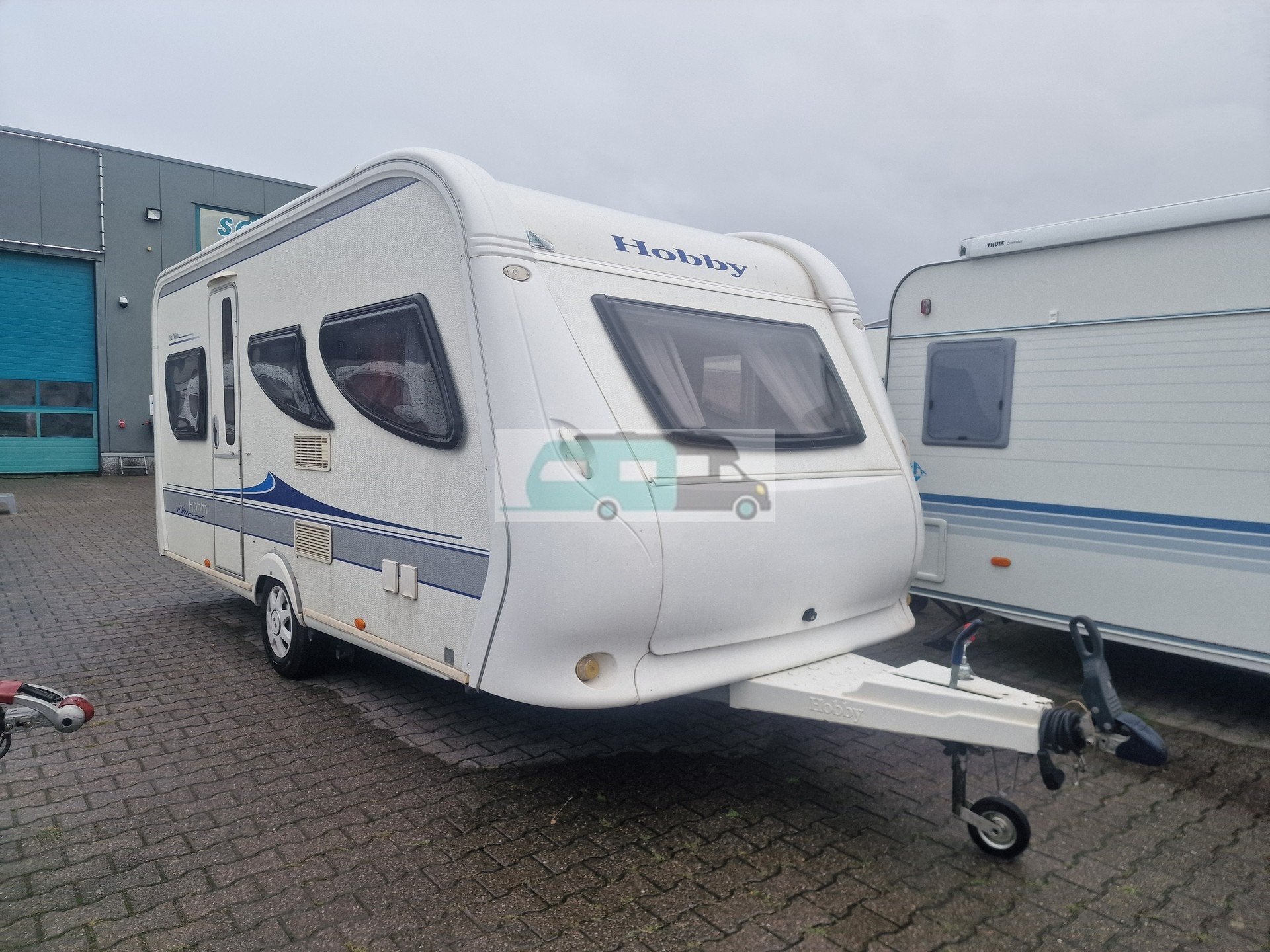 Hobby la vita 455 UF 2009 mover, luifel (bj 2009), Caravans en Kamperen, Hobby, Bedrijf, Schokbreker, Tot en met 4