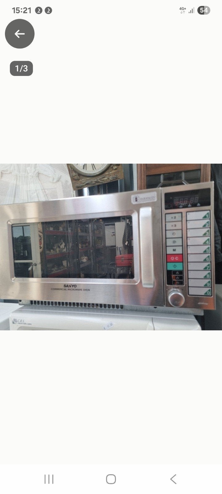 Sanyo Commerciële Magnetron Oven - RVS, Ophalen, Gebruikt, 60 cm of meer, Magnetron