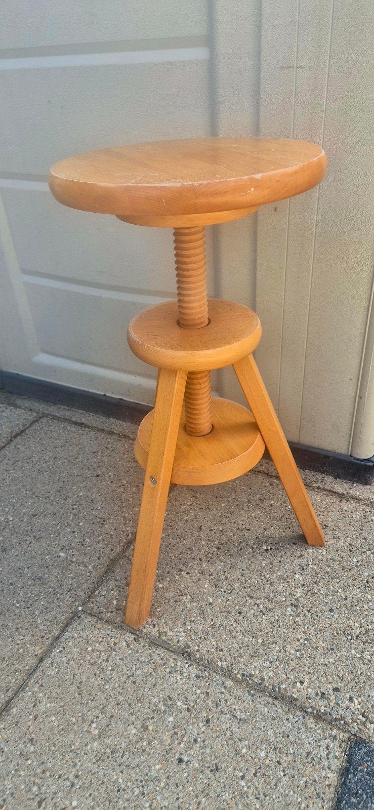 Piano kruk in hoogte verstelbaar tot 60 cm, Huis en Inrichting, Ophalen of Verzenden, In hoogte verstelbaar, Gebruikt, Hout
