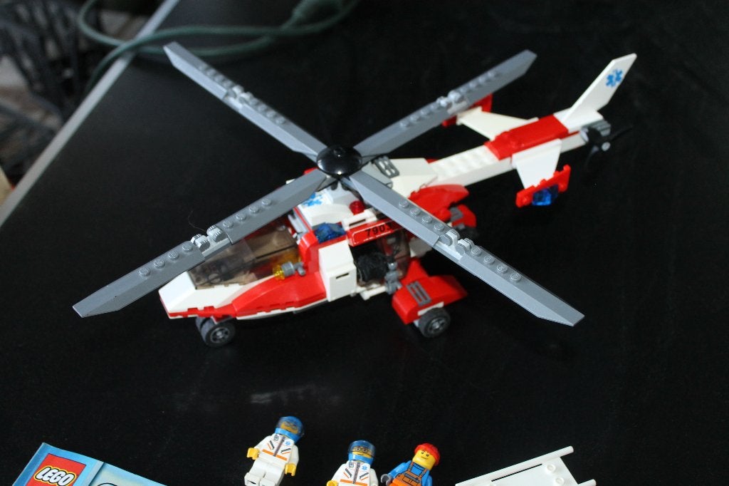 lego city ambulance helicopter 7903, Compleet, City, Lego, Ophalen of Verzenden