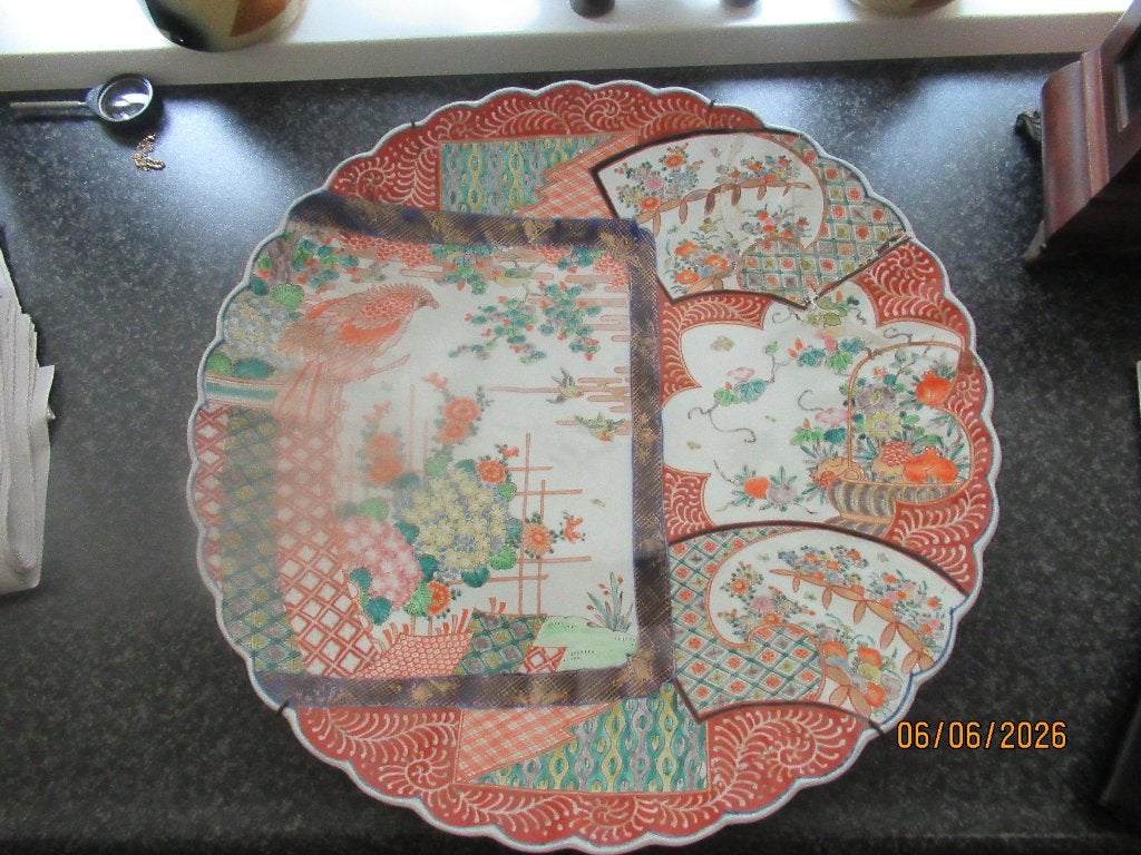 JAPANS IMARI PORSELEINEN GROTE PRONKSCHOTEL/BORD -19 E EEUW, Ophalen