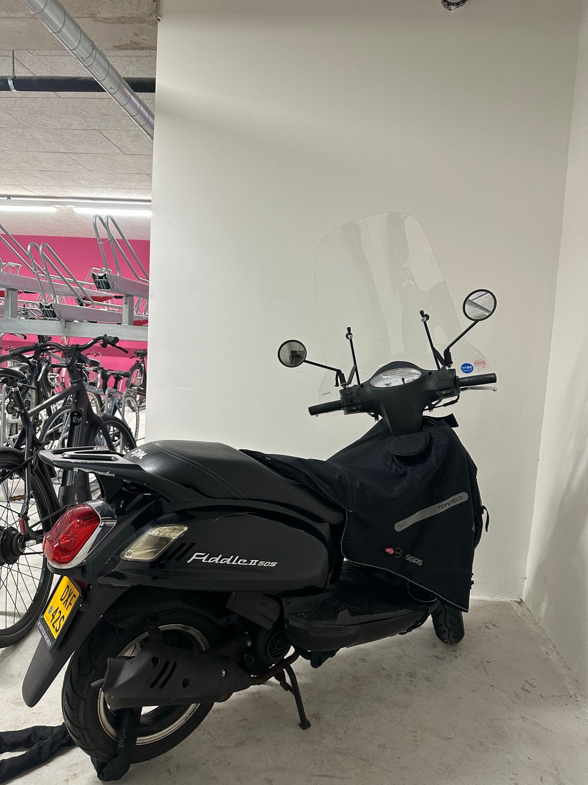 Sym Fiddle II 50S Scooter - Zwart, Goed Onderhouden, Fietsen en Brommers, Scooters | SYM, Ophalen, Gebruikt, Maximaal 45 km/u