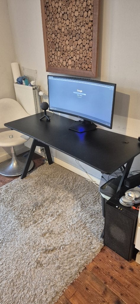 Gaming/Computer Desk 140 x 60cm, Ophalen, Zwart, Demontabel, Spaanplaat of MDF