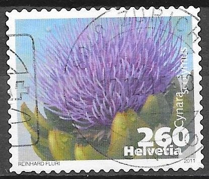 Zwitserland: Mi. 2196 uit 2010 bloemen, Ophalen of Verzenden, Gestempeld