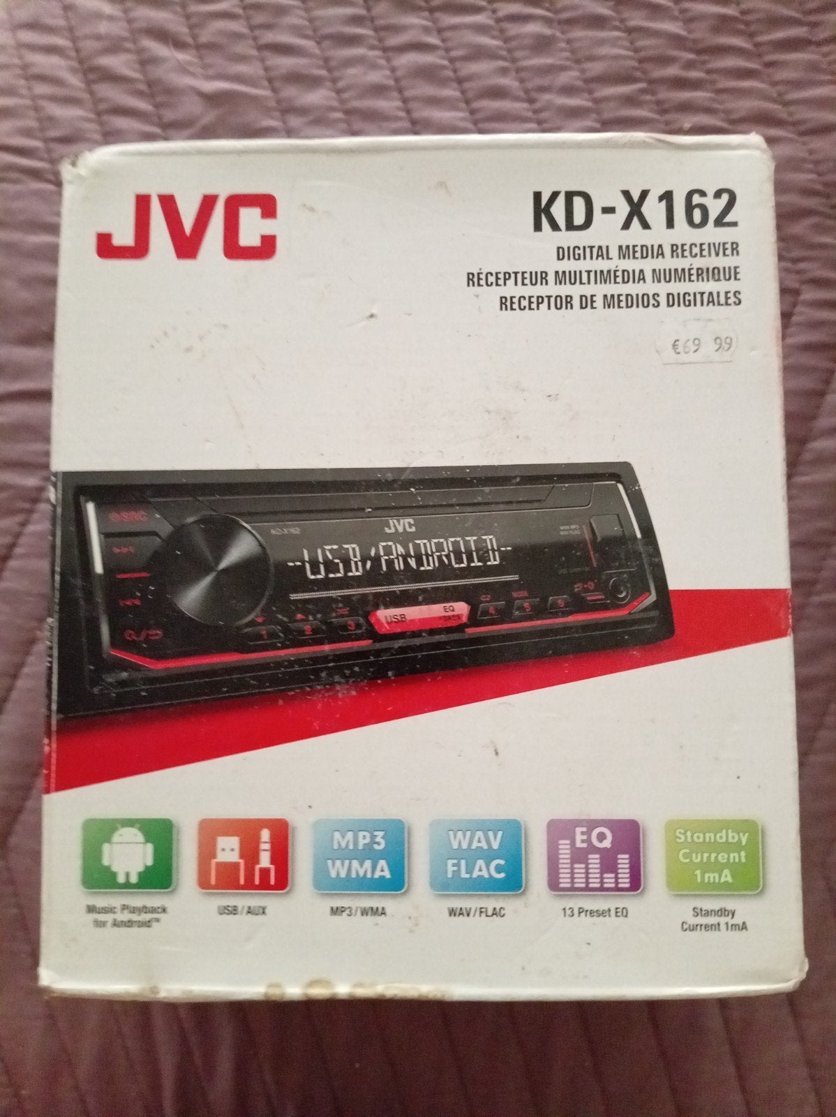 JVC KD-X162 Digitale Media Ontvanger - USB/Android, Auto diversen, Autoradio's, Nieuw, Ophalen of Verzenden