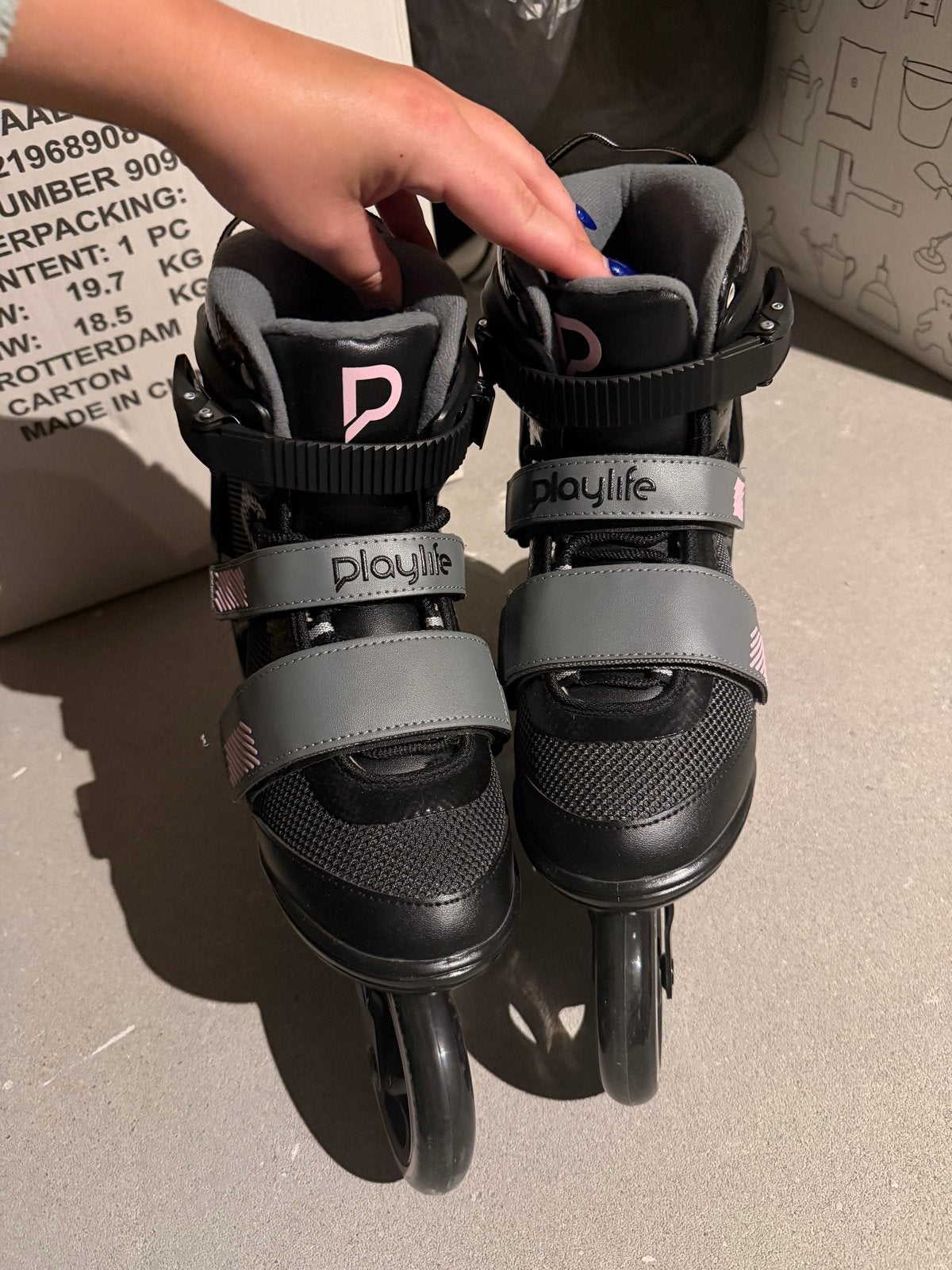 Playlife Inline Skates - Zwart/Roze - Maat 41, Overige merken, Nieuw, Ophalen of Verzenden, Inline skates 4 wielen
