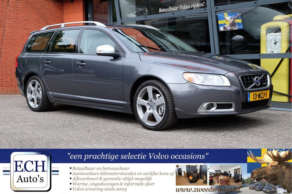 Volvo V70 2.0T 203 pk R-Edition, Leer, Navi, Stoelverwarming, Voorwielaandrijving, Euro 5, 4 cilinders, Met garantie (alle)