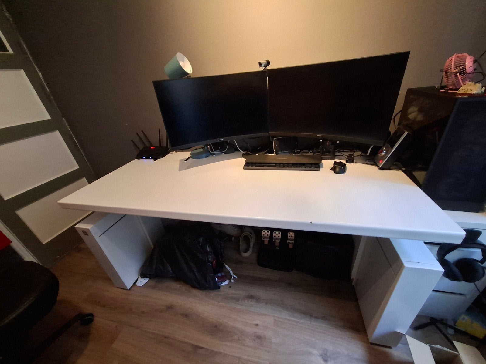 BUREAU, Huis en Inrichting, Bureaus, Ophalen, Gebruikt, 180 cm, Gamingbureau