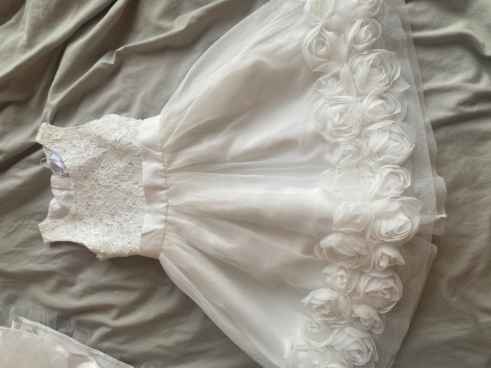 Elegante witte feestjurk maat 98, Ophalen, Zo goed als nieuw, Meisje, Jurk of Rok