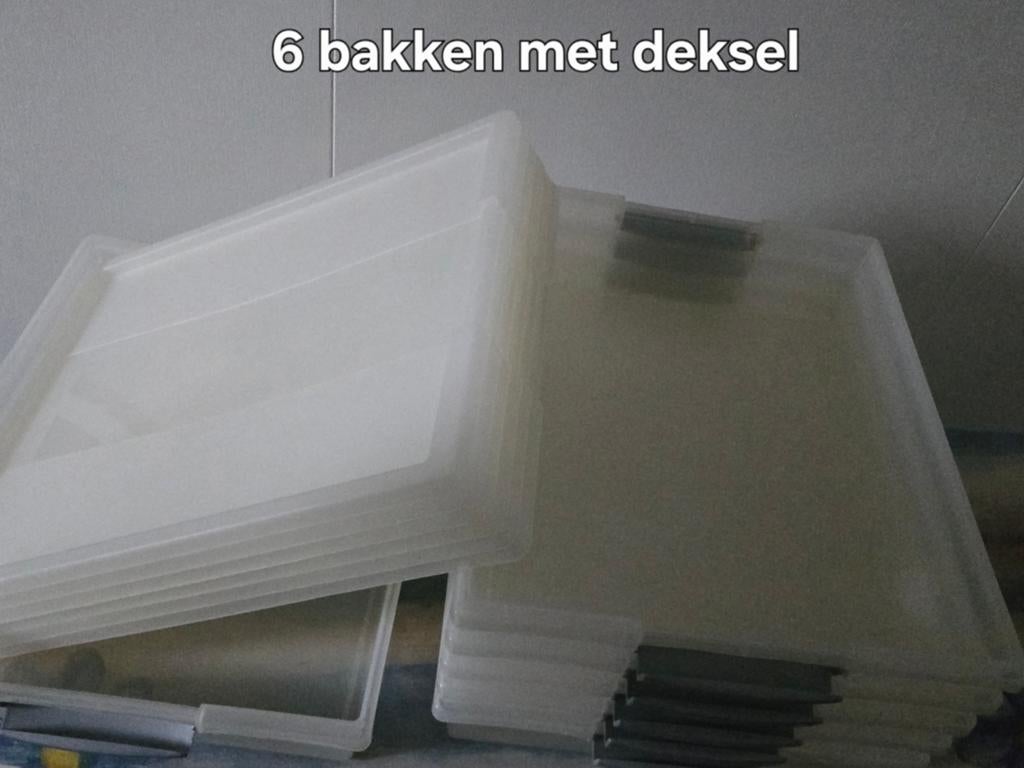 Kunststof opbergdozen met deksel, Ophalen, Kunststof, Minder dan 50 cm, Minder dan 50 cm