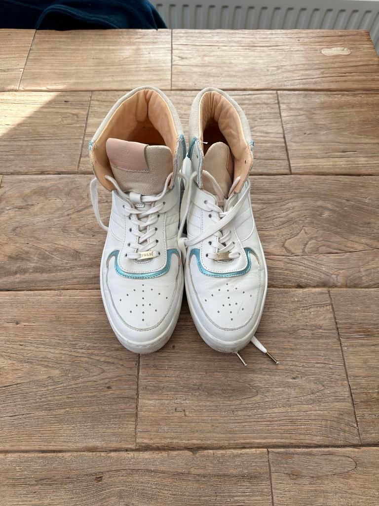 Hoge lederen sneakers Fred de la Bretoniere maat 42, Kleding | Dames, Schoenen, Ophalen of Verzenden, Zo goed als nieuw, Wit, Sneakers of Gympen