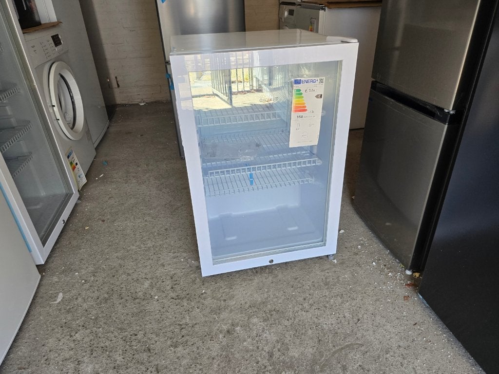 Nieuwe tafelmodel glasdeur koeler 84 x 54 cm 118 liter, 85 tot 120 cm, Zonder vriesvak, 100 tot 150 liter, Nieuw
