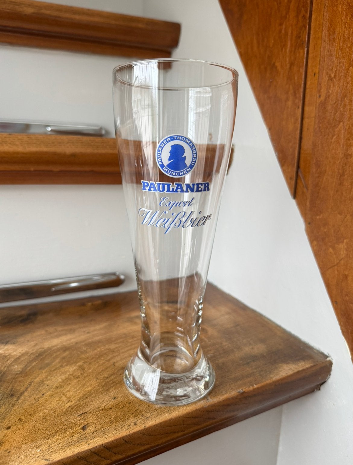 Paulaner export weissbier glas 0,5L, Ophalen of Verzenden, Zo goed als nieuw, Glas of Glazen, Overige merken