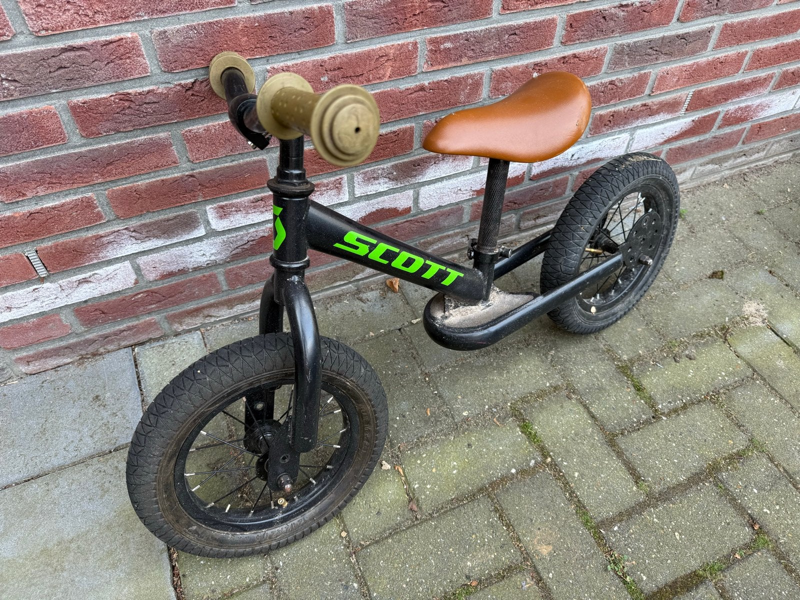 Trybike Steel Loopfiets 12 inch - Zwart (vanaf 15 maanden), Ophalen, Gebruikt, Loopfiets