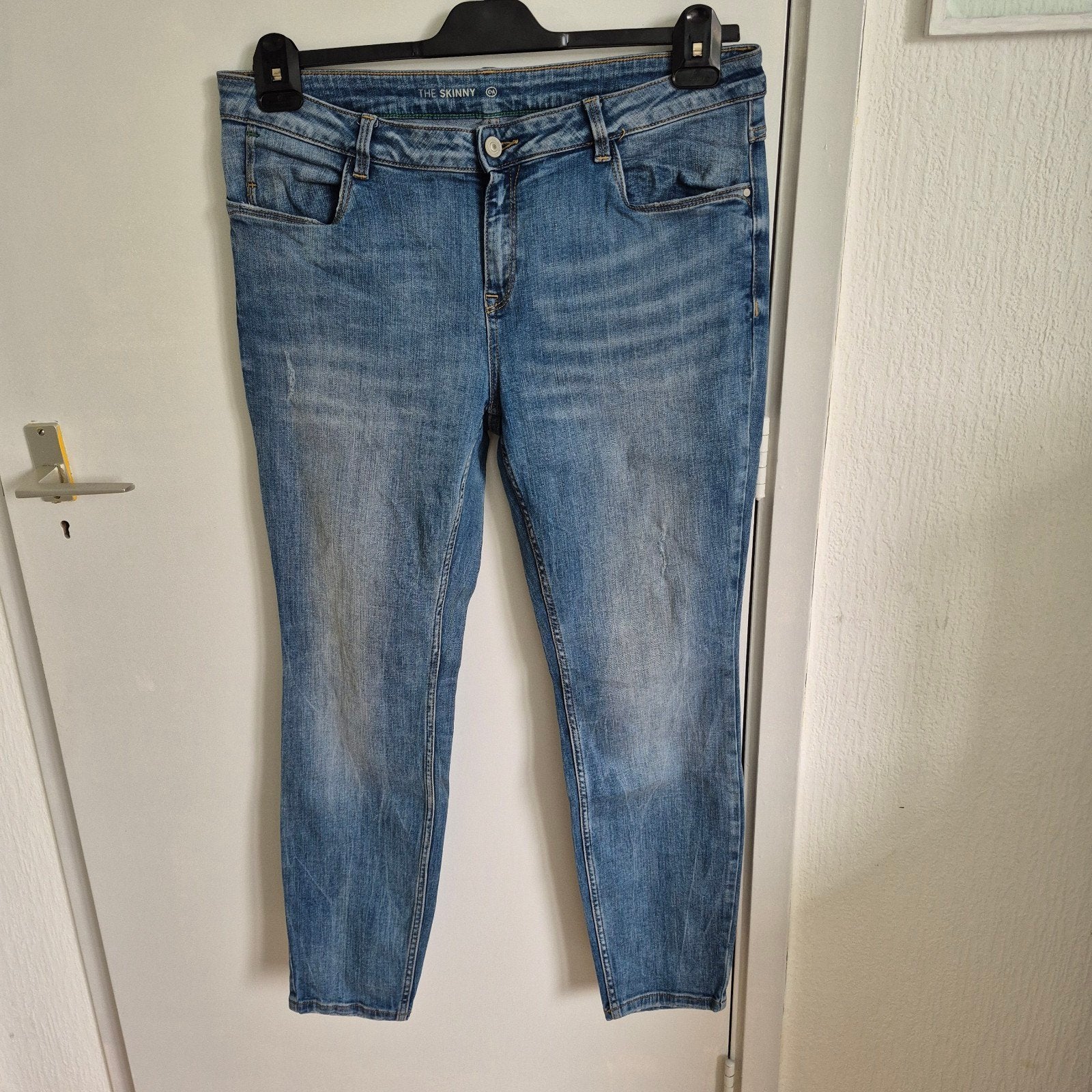 Dames skinny jeans C&A maat 44, blauw, zeer goed, Kleding | Dames, Ophalen of Verzenden