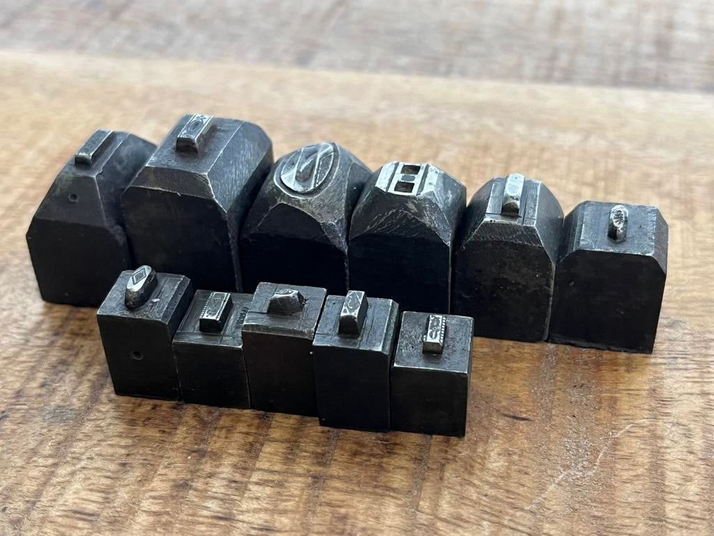 Set mooie kleine sieraad stempels goudsmid, Ophalen of Verzenden
