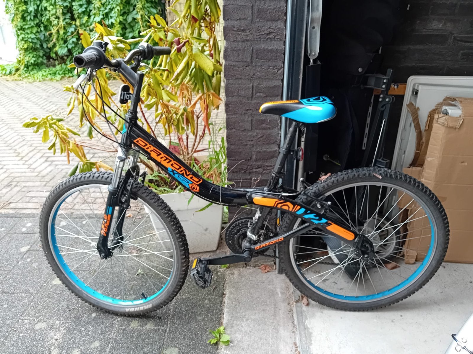 Diamondback Mountainbike 24 inch - Zwart/Blauw, Fietsen en Brommers, Fietsen | Mountainbikes en ATB, Gebruikt, Geen vering, Ophalen