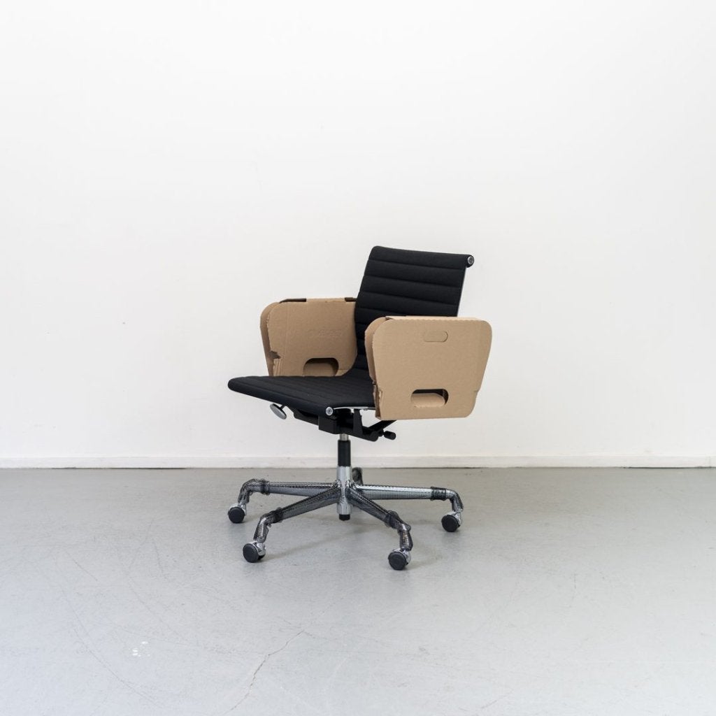 Vitra Eames EA 117 Bureaustoel Zwart Hopsak - Chroom, Niet ingevuld, Nieuw, Niet ingevuld, Niet ingevuld
