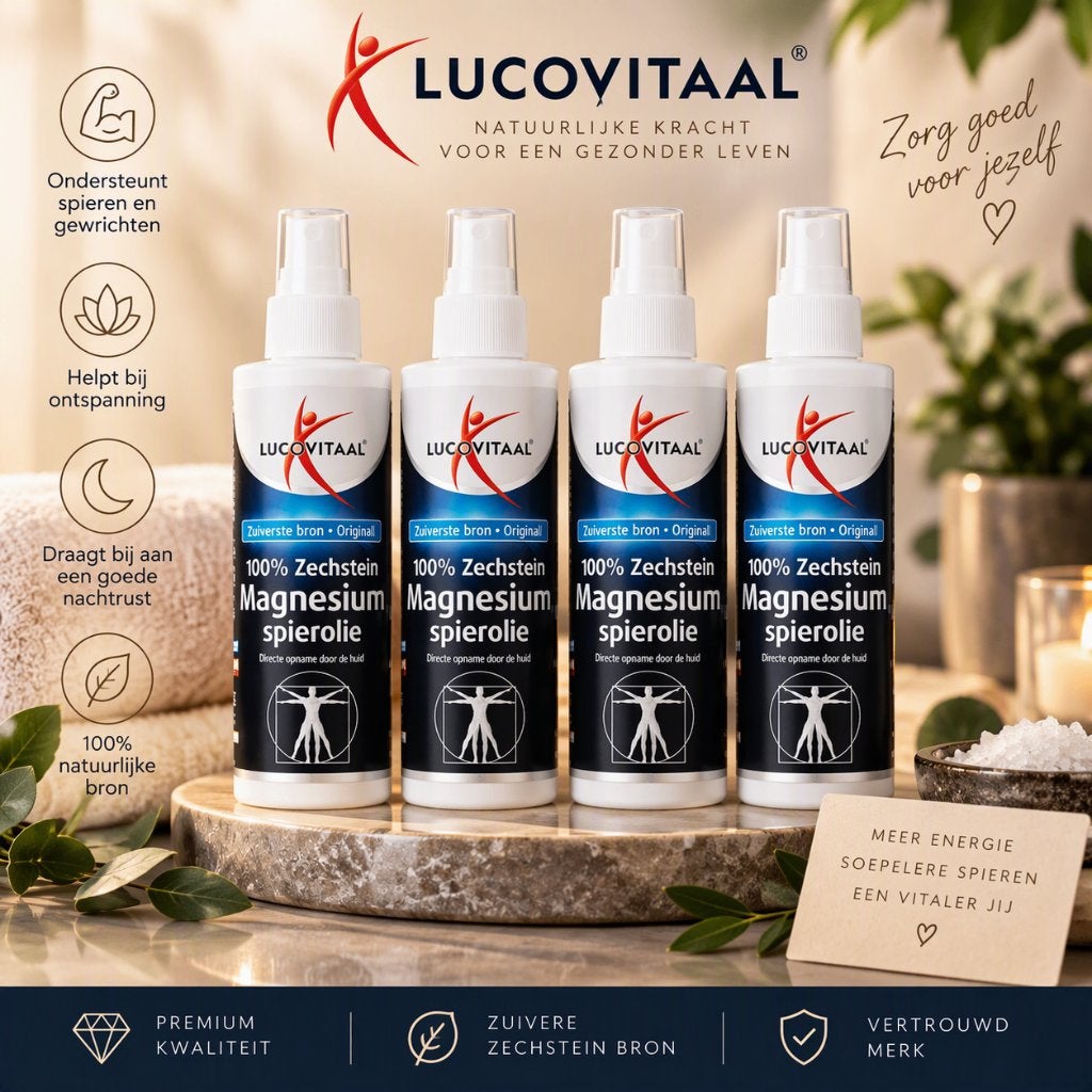 4 stuks Lucovitaal Magnesium Spierolie Spray 200ml nieuw, Ophalen of Verzenden, Nieuw, Overige typen