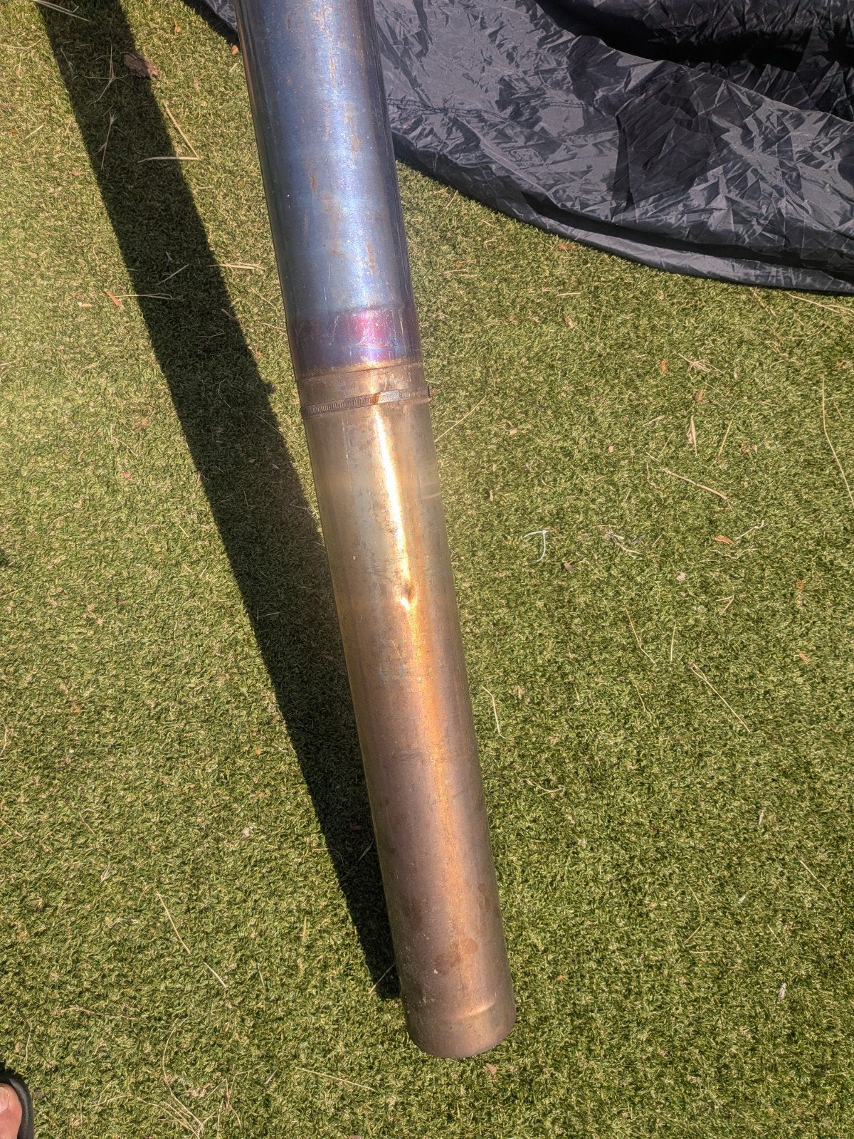 RVS Kachelpijp 110 met vonkenvanger - 2.30m, 3-delig, Ophalen, Gebruikt, Inbouwhaard, Houthaard