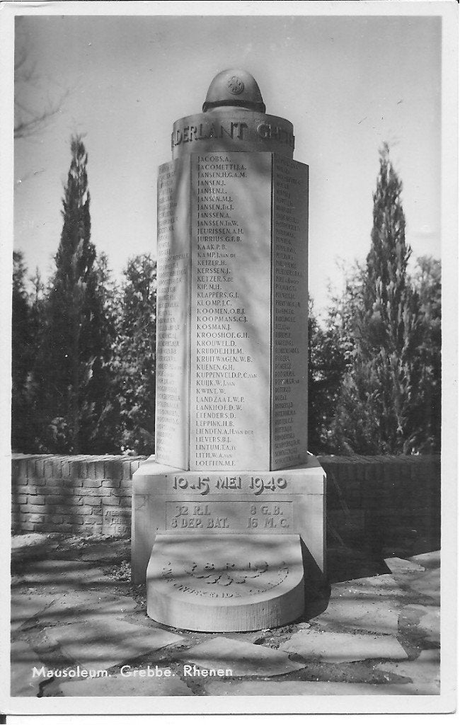 Mausoleum Grebbe Rhenen - Oorlogsmonument, Ophalen of Verzenden, 1940 tot 1960, Ongelopen, Utrecht