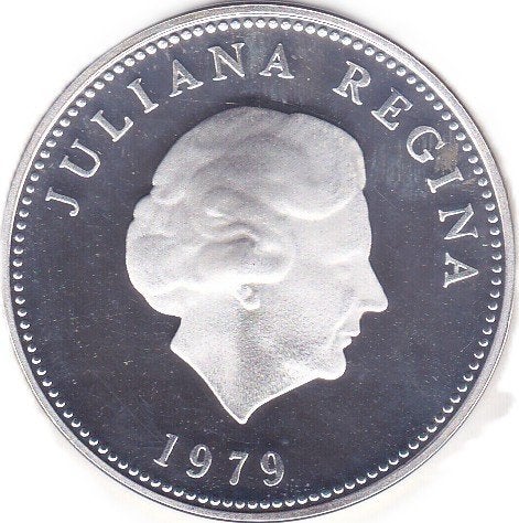 25 GULDEN ANTILLEN SPELENDE KINDEREN 1979, Postzegels en Munten, Munten | Nederland, Ophalen of Verzenden, Koningin Juliana