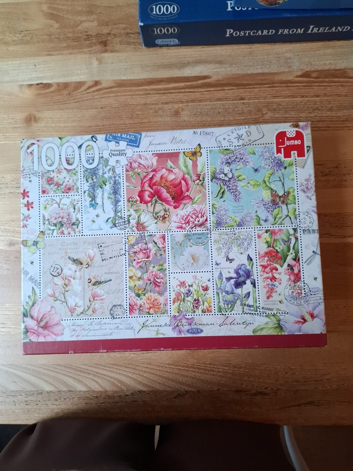 Jumbo Legpuzzel 1000 stukjes - Bloemen en vlinders, Ophalen of Verzenden, 500 t/m 1500 stukjes, Zo goed als nieuw, Legpuzzel