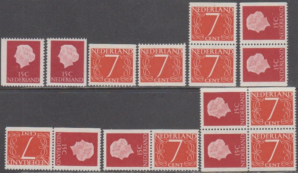 Nederland combinatie C1 t/m C9 (boekje 1) postfris, Ophalen of Verzenden, Na 1940, Postfris
