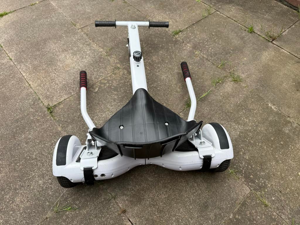 Hoverboard zitje / Hoverkart - Wit, Ophalen of Verzenden, Gebruikt