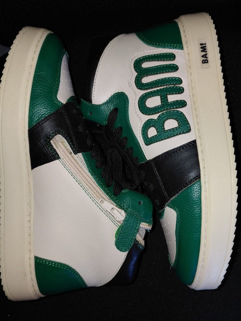 BAM sneaker mid Green/panna/black, Ophalen of Verzenden, Nieuw, Zwart