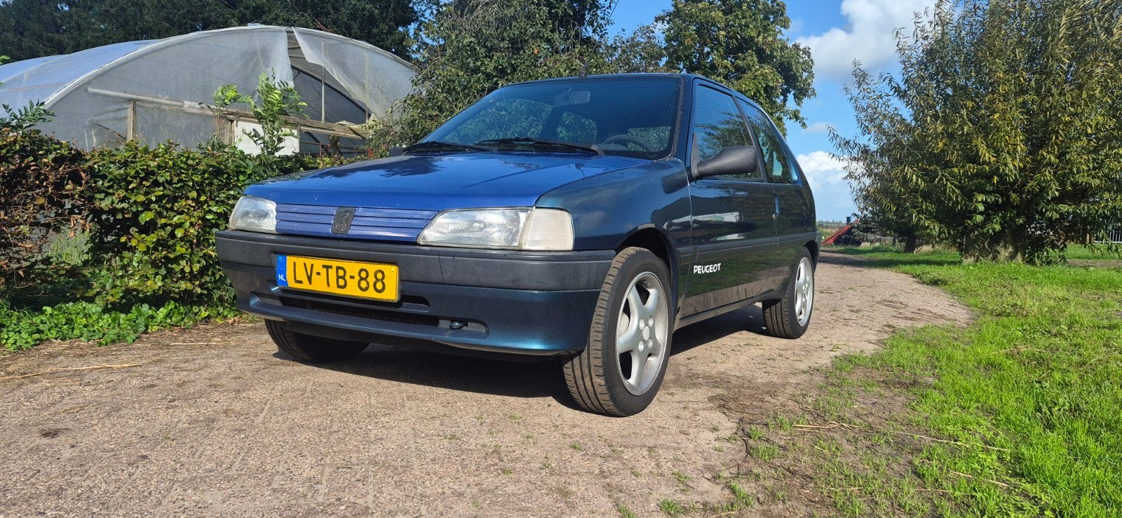 Peugeot 106 1.5 Sun-line DSL 1995 Blauw, Auto's, 67 €/maand, 4 cilinders, Blauw, Origineel Nederlands