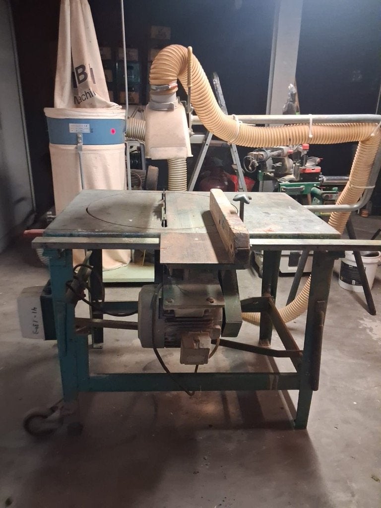 Bouwzaag / Zaagtafel 220 volt met snoer, Gebruikt, Cirkelzaag, Ophalen of Verzenden, 30 tot 70 mm