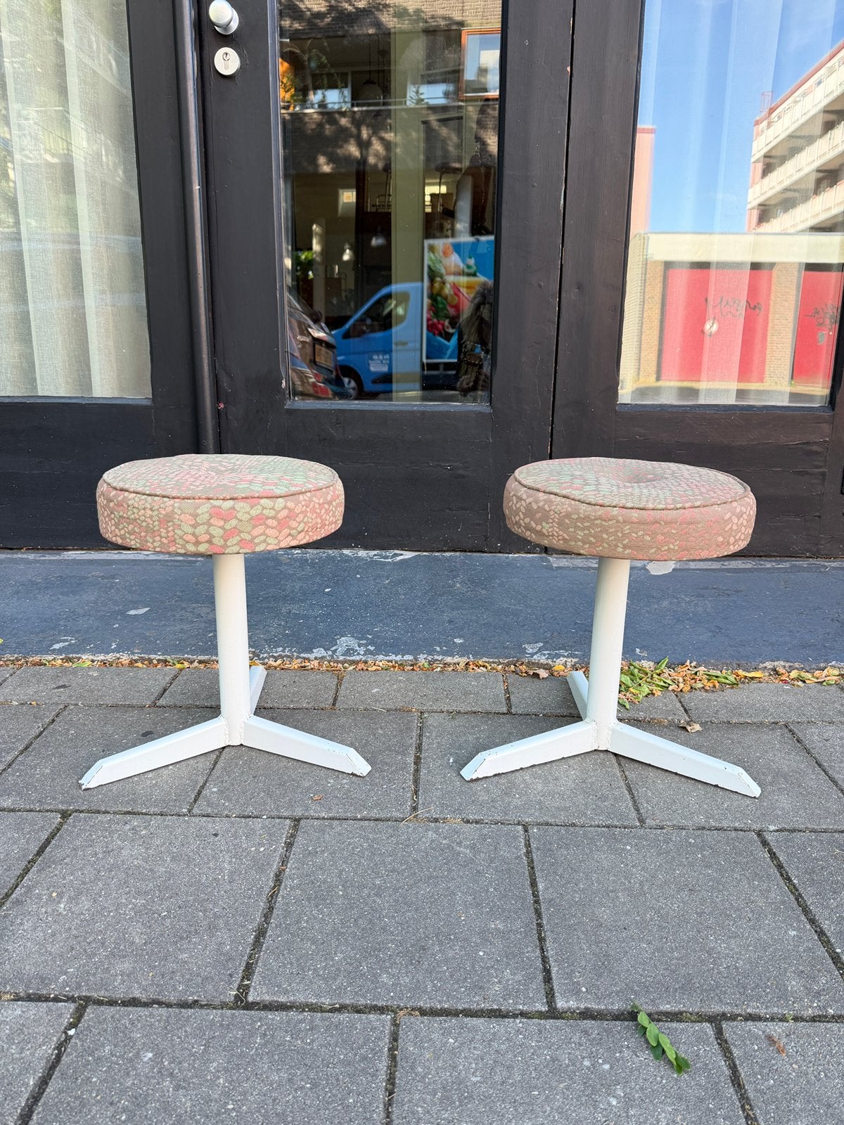 Space age krukken, set vintage krukjes uit Frankrijk, Ophalen, Gebruikt, Staal, I