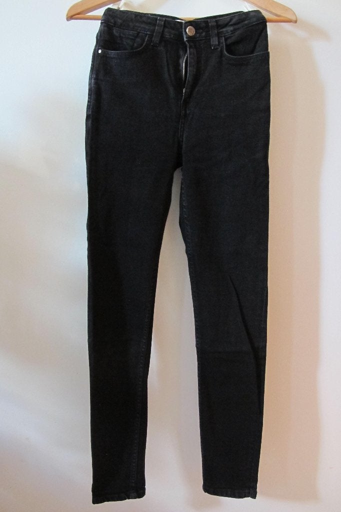 Black denim jeans (Zara), Ophalen of Verzenden, W27 (confectie 34) of kleiner, Gedragen, Zara