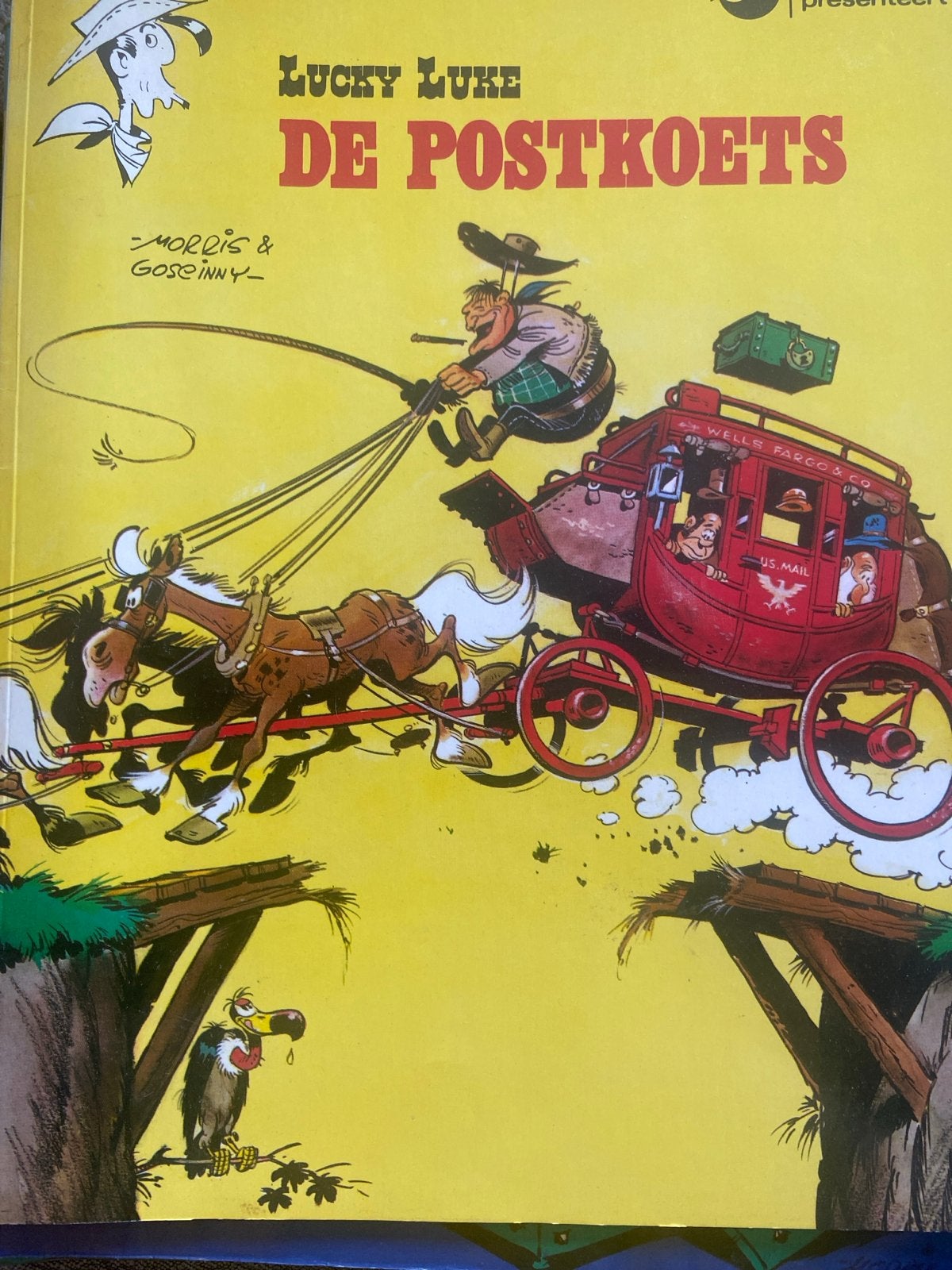 6 Lucky Luke stripboeken - De Postkoets, De Duivelsranch, et, Meerdere stripboeken, Ophalen of Verzenden, Gelezen