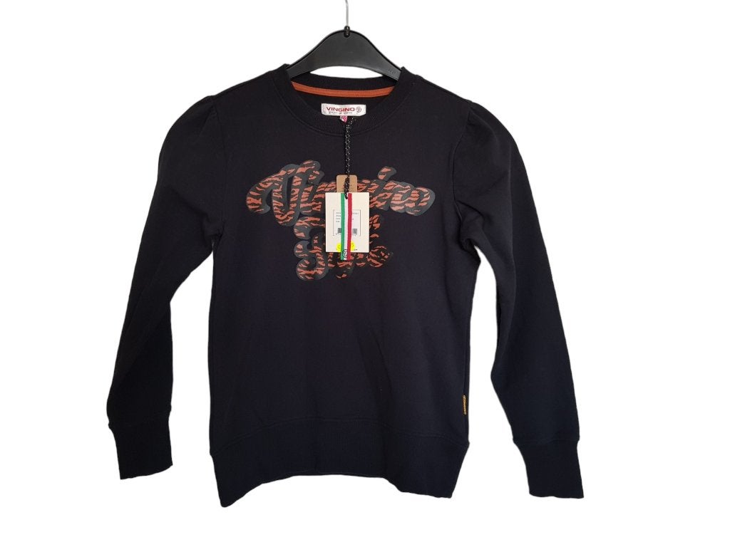 Geweldige zwarte VINGINO sweater maat 12/152. NIEUWSTAAT!, Kinderen en Baby's, Kinderkleding | Maat 152, Trui of Vest, Nieuw, Vingino