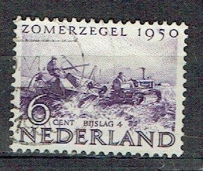 Nederland 1950 nr. 553 Oogstmachine Wieringermeer GEST, Verzenden, Gestempeld, Dier of Natuur