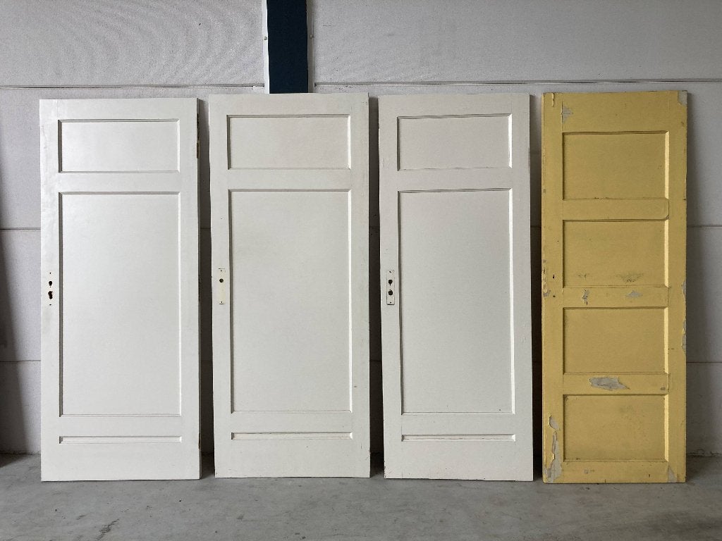 Paneeldeur wit in goede staat., Doe-het-zelf en Verbouw, Deuren en Horren, Ophalen, Gebruikt, Minder dan 80 cm, Binnendeur