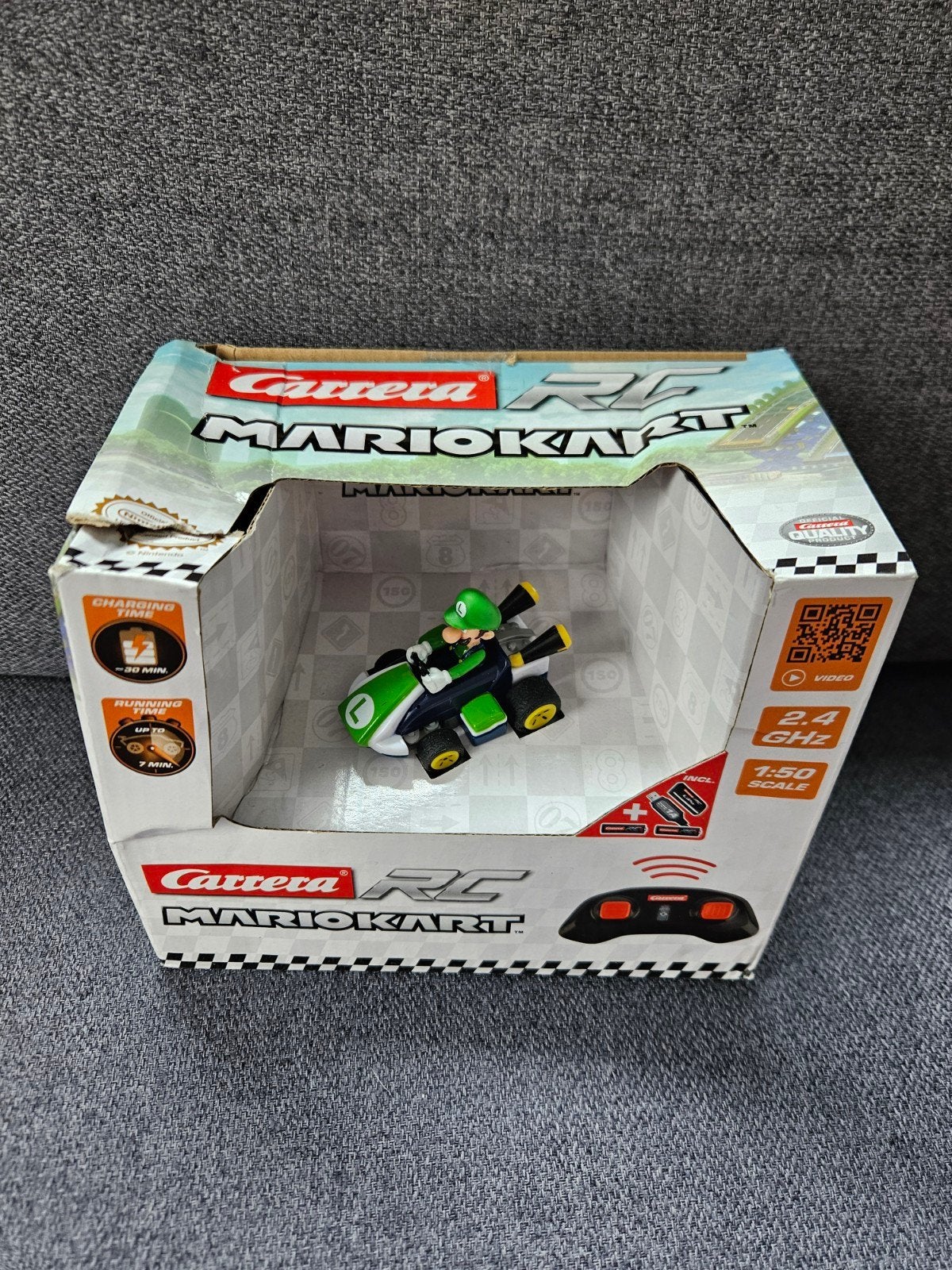 Carrera RC Mario Kart Luigi op Afstandsbediening 1:50, Overige merken, 1:50 of kleiner, Auto, Nieuw