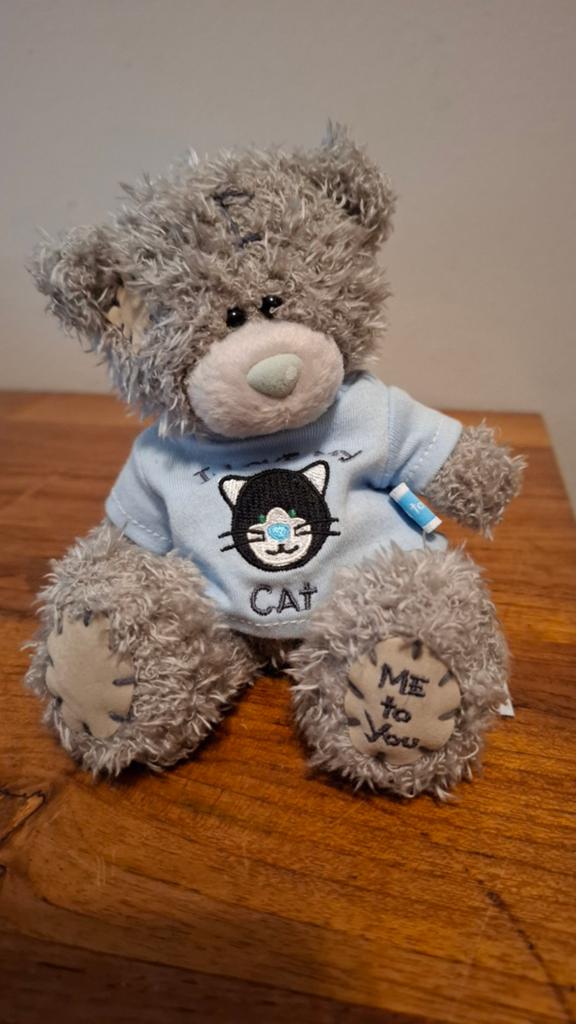 Me to You Tatty Teddy knuffel met katten T-shirt, Overige merken, Overige karakters, Beer, Grijs
