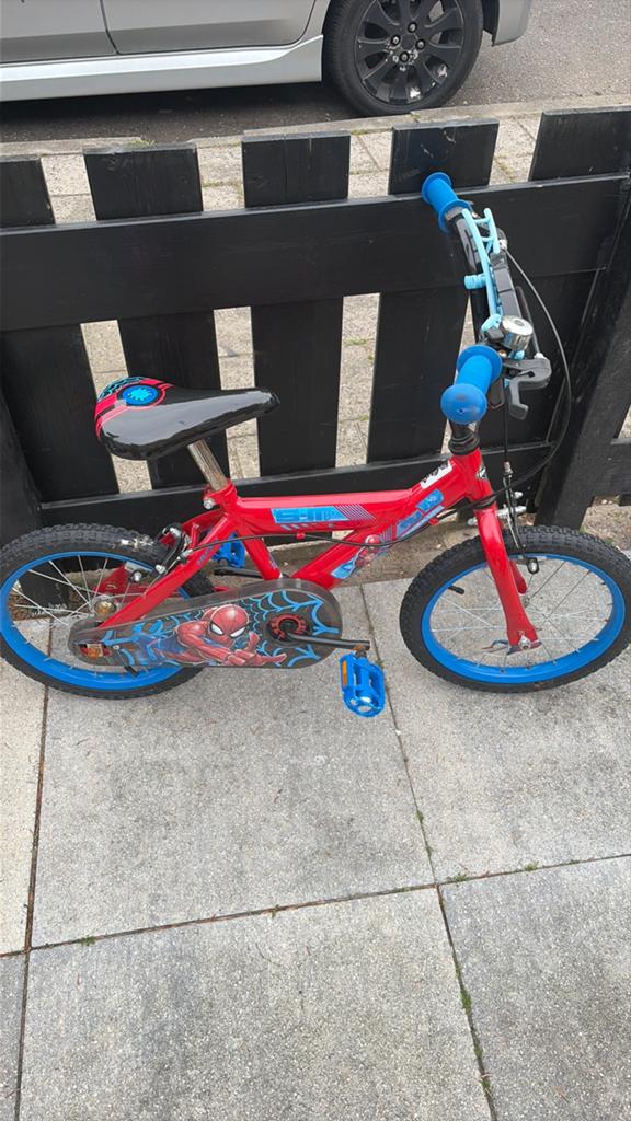 Spijderman fiets bijna niet gebruikt, Ophalen of Verzenden, Zo goed als nieuw, Minder dan 16 inch