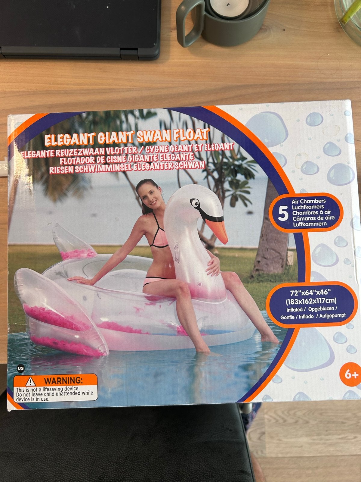 Grote Zwaan Opblaasbaar luchtbed, Ophalen of Verzenden, Nieuw