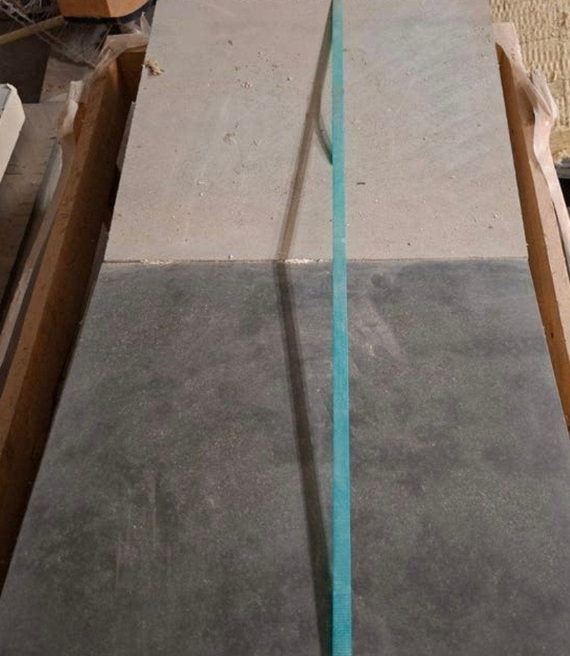 Basalt natuursteen tegels 60x60x1,5 cm - 18 m2, Ophalen, 60 cm of meer, Hardsteen, 60 cm of meer