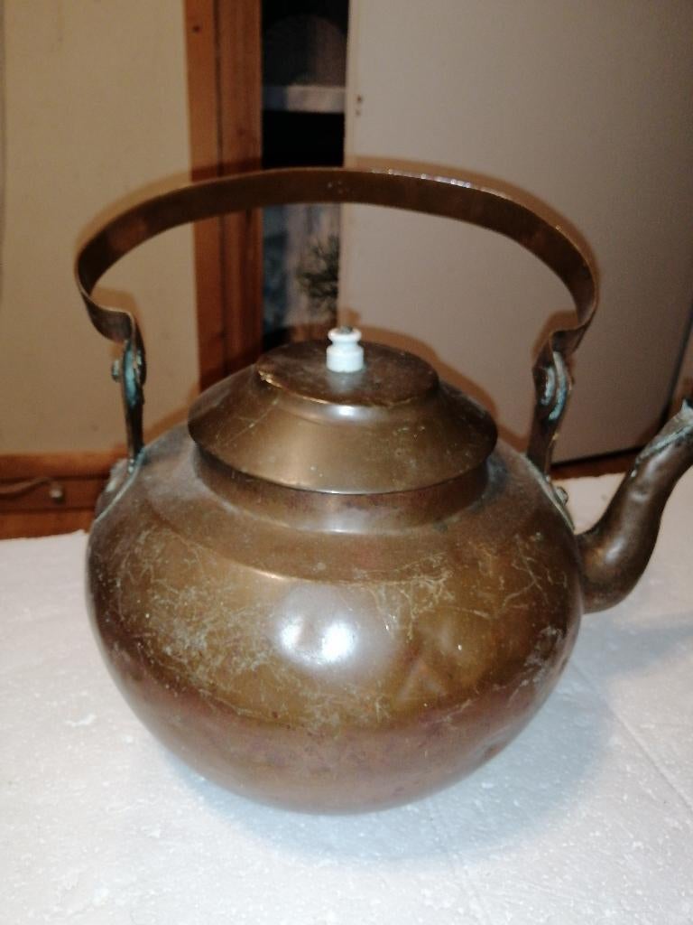 Een grote rood koperen ketel, H20xB27, Ophalen of Verzenden