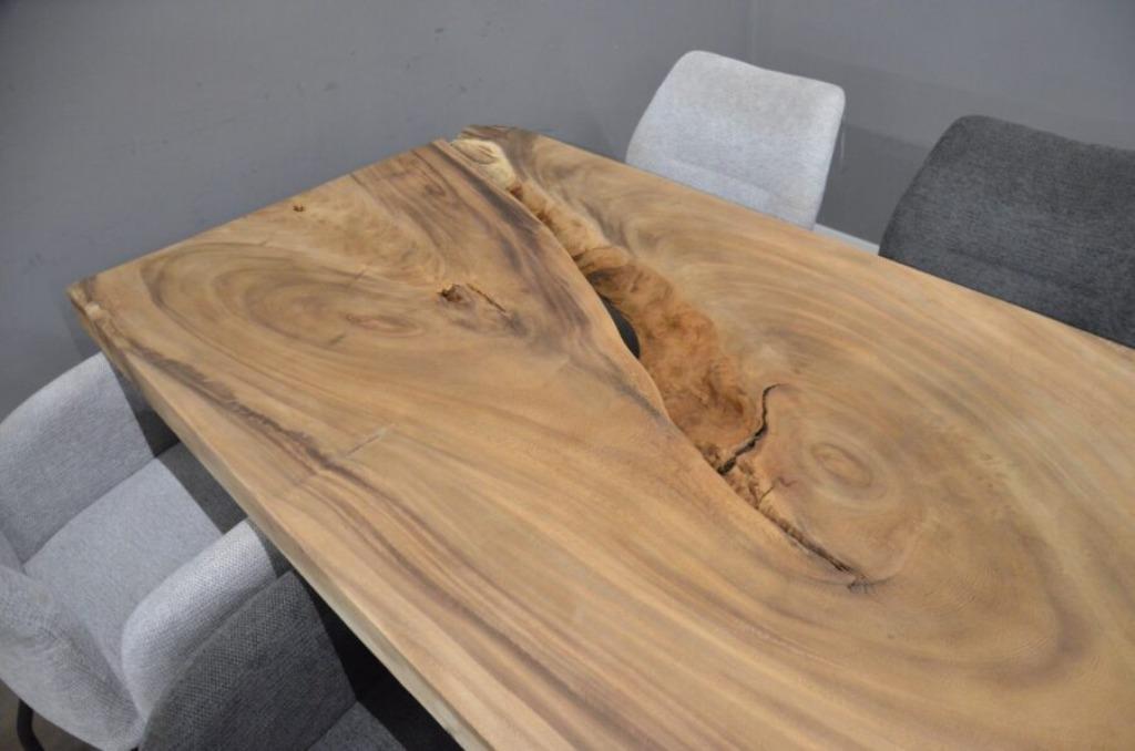 Suar boomstamtafel 200 cm – BT976 – 2 meter boomstamtafel, Overige houtsoorten, Vijf personen of meer, Rechthoekig, Nieuw