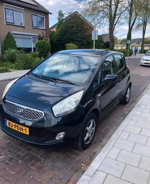 KIA Venga 1.4 Cvvt 90pk 2011 Zwart, Auto's, Zwart, Origineel Nederlands, Handgeschakeld, Particulier