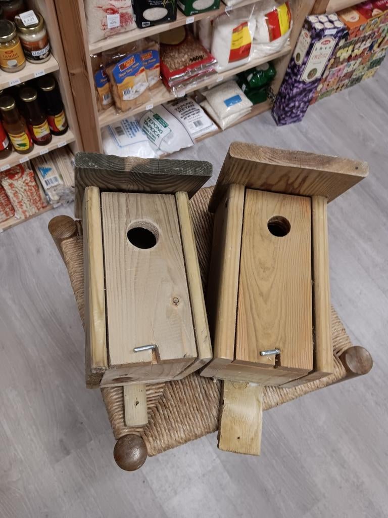 Vogelhuisjes voor koolmees en pimpelmees. 12,50 p/st, Gebruikt, N.v.t., N.v.t., Ophalen of Verzenden