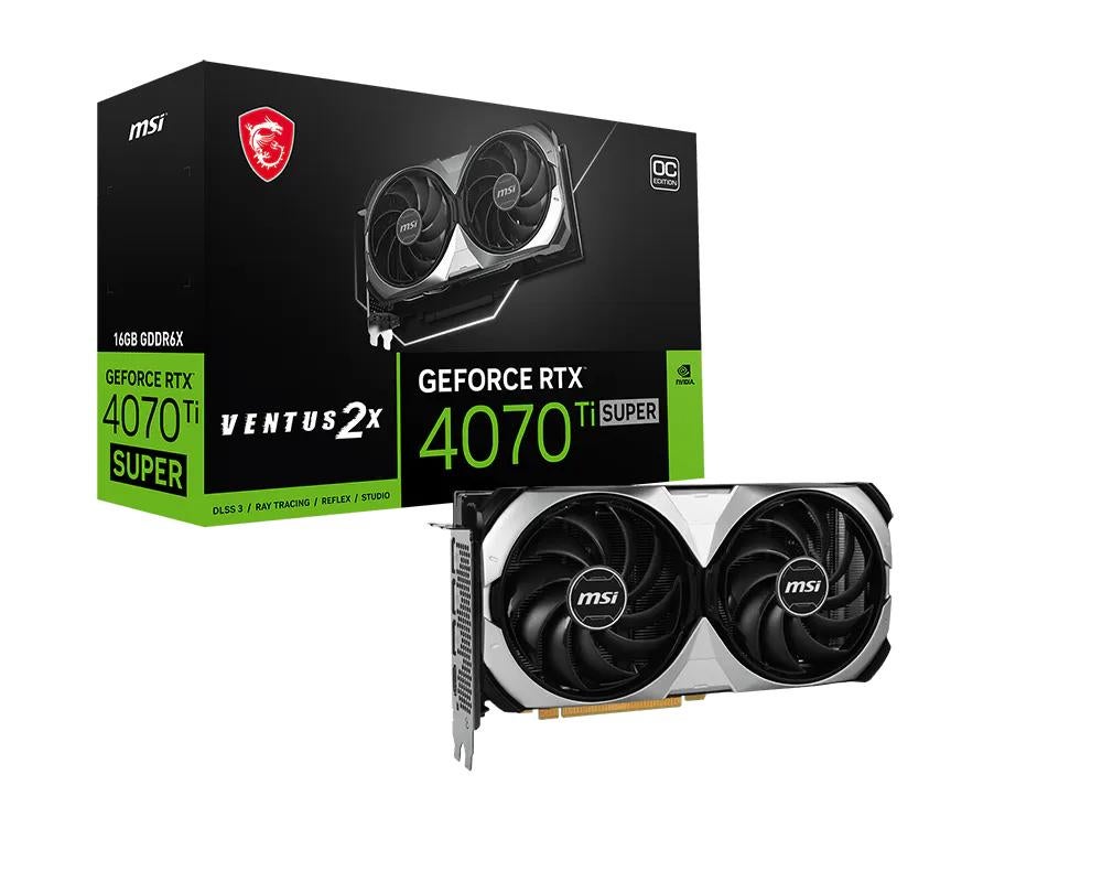 MSI GeForce RTX 4070 Ti SUPER 16GB VENTUS 2X OC FULL DOOS, Computers en Software, Videokaarten, Ophalen of Verzenden, Zo goed als nieuw