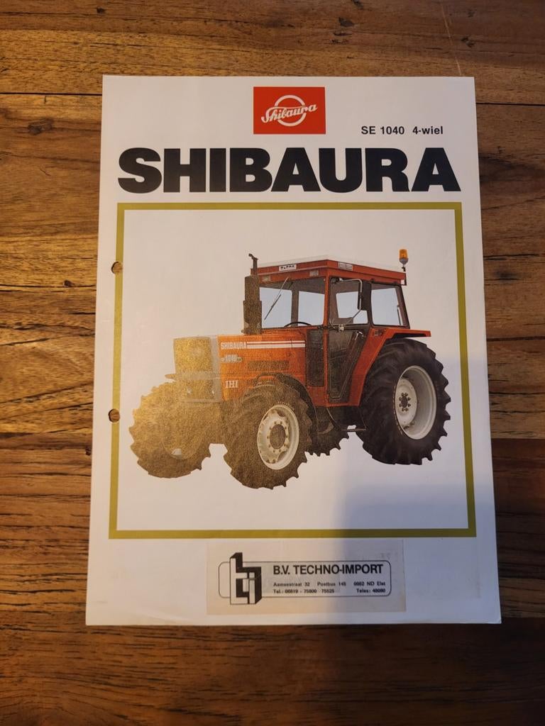 Tractor folder Shibaura SE 1040, Ophalen of Verzenden, Zo goed als nieuw, Folder
